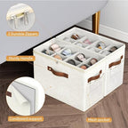2 Pack Shoe Organizer for Closet, Foldable Shoe Storage - Image 6