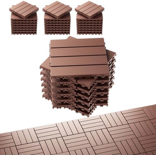 EchoDeck Interlocking Deck Tiles, 9 Pack Deck Tiles Interlocking Outdoor All by Unknown