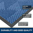 Smiry Front Door Mat Outside Entrance, Low Profile Rubber Doormat - Image 4