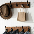 SKOLOO Rustic Coat Rack Wall Mount, 5 Hooks, 17 Inch, Solid Wood - Image 4