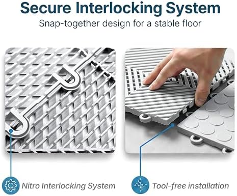 Nitro Tiles Vented by FlooringInc 12" x 12" Interlocking Garage Floor Tiles - Image 4