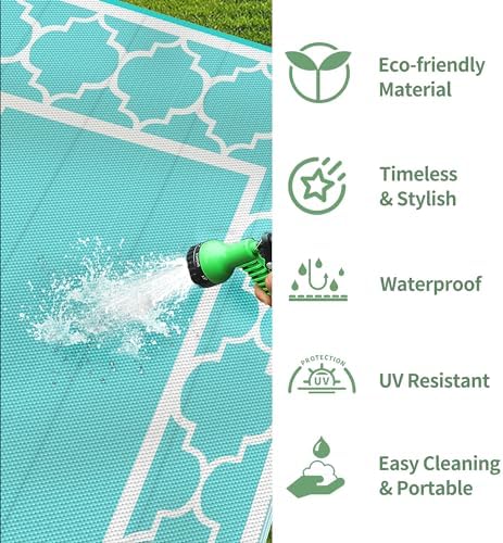 GENIMO Outdoor Rug, Waterproof Plastic Rugs - Image 7