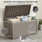 Outdoor Storage Box, 320 Gallon Waterproof Deck Box - Image 3