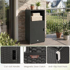Tangkula Rattan Outdoor Storage Cabinet - Image 5