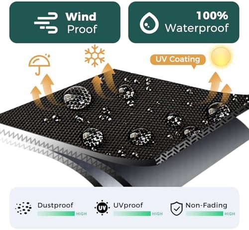 SUNICO Outdoor Table Covers Waterproof Rectangle 60x38x6in - Image 4