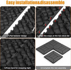44 Pack Interlocking Deck Tiles, Outdoor Patio Flooring - Image 4