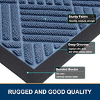 Smiry Front Door Mat Outside Entrance, Natural Rubber Doormat, 35x23 Inch - Image 4