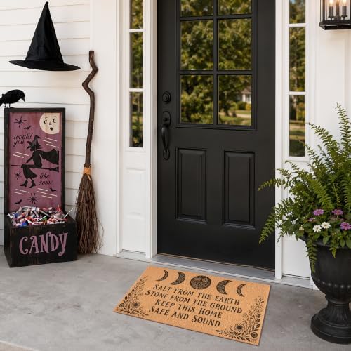 Witchy Halloween Door Mat, Gothic Blessing Rug - Image 4