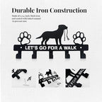 Dog Leash Holder for Wall, 5 Metal Hooks - Image 3