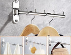 Clothes Hanger Rack Swing Arm, Folding Clothes Hanger Wall Mounted Space Saving - Image 6