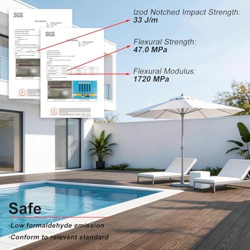 Circle Hole Composite Decking Boards 8ft 9 Pcs, Teak&Ancient Wood - Image 5