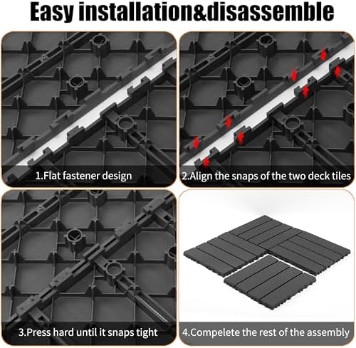 Interlocking Plastic Patio Deck Tiles, Waterproof All‑Weather Indoor & Outdoor - Image 4