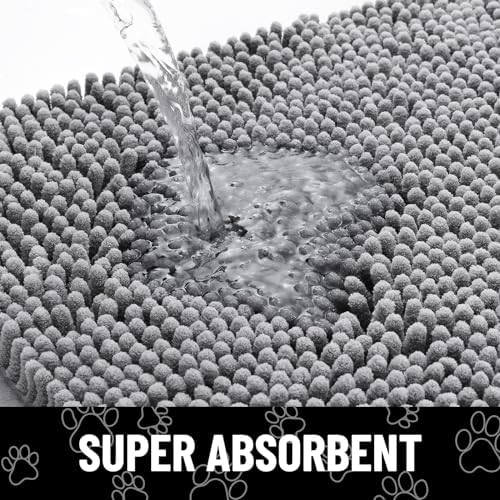 Smiry Dog Door Mat for Muddy Paws, Absorbent Non Slip Dirt Trapper - Image 5