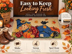 Fall Scarecrow Decorative Front Door Mat, Autumn Pumpkin Crow - Image 5
