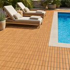 Goplus 54-Pack Acacia Wood Interlocking Deck Tiles - Image 3