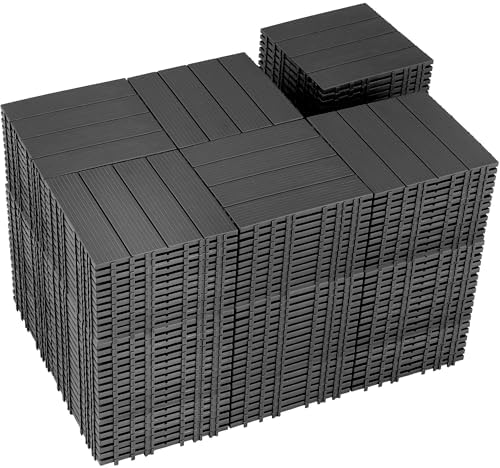 180 PCS Plastic Interlocking Deck Tiles by SkillMaid