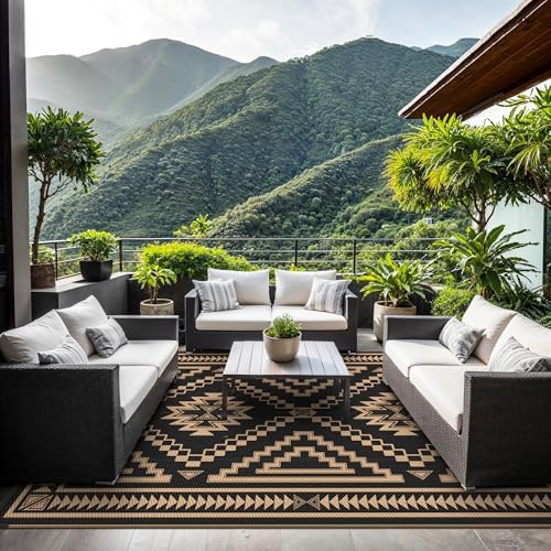 GENIMO Outdoor Rug, Waterproof Plastic Rugs - Image 3