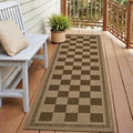 Vasofe 2x6 Jute Checkered Rugs, Outdoor Runner, Runner Rug by VasofeSoftFluffyRugs