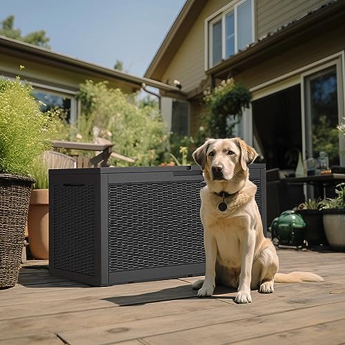 120 Gallon Outdoor Deck Box, Lockable Waterproof Outdoor Storage Boxes - Image 6
