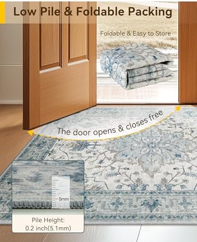 RELEANY Washable Area Rug, Runner 3'x6' - Image 5