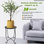 Outdoor Side Table for Small Space, Metal Outdoor Indoor Round Side Table - Image 5