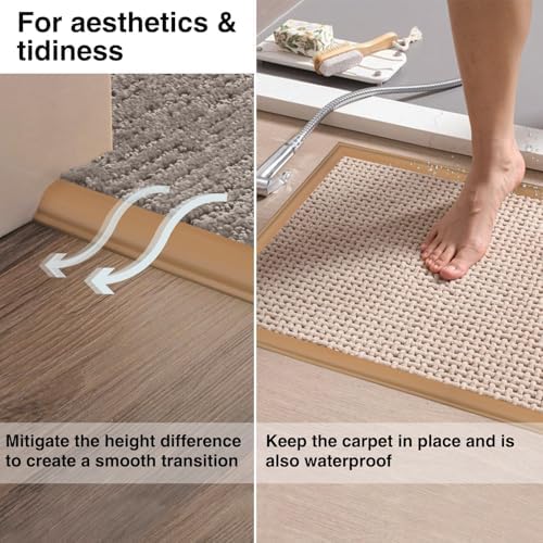 Carpet Edge Trim Binding Rug Edge Protector Thin Rugs Brown 10FT - Image 3