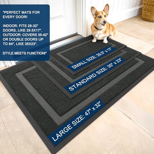 OLANLY Front Door Mat Outside 59x23, All-Season Heavy-Duty Rubber Doormat - Image 2