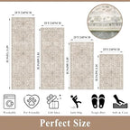 4-Piece Kitchen Rug Set with Runner – Washable Non-Slip Floor Mats - Image 2