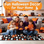 Halloween Kitchen Mats Set of 3, Bow Ghost Kitchen Rugs Floor Mats - Image 2
