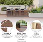 44 Pack Plastic Interlocking Patio Deck Tiles Waterproof All Weather - Image 2