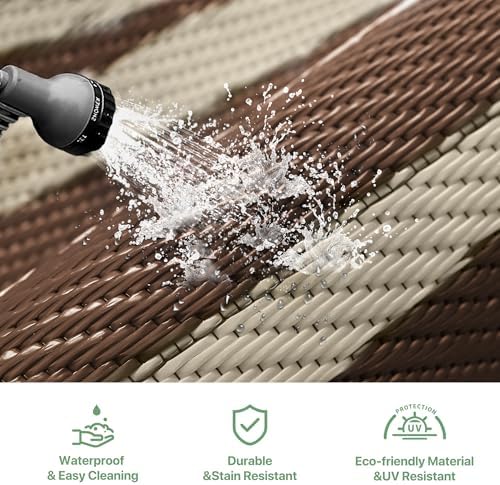 GENIMO Outdoor Rug, Waterproof Plastic Rugs 10'x20' - Image 6