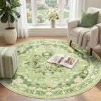 RELEANY Washable Area Rug, Round 4ft - Image 2