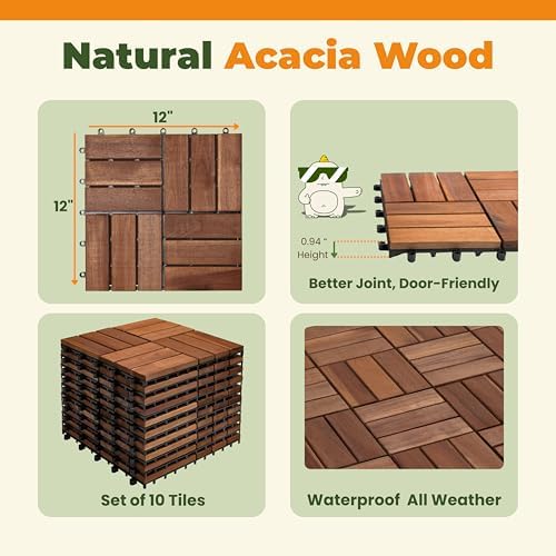 Jurax Interlocking Wood Deck Tiles - Image 2