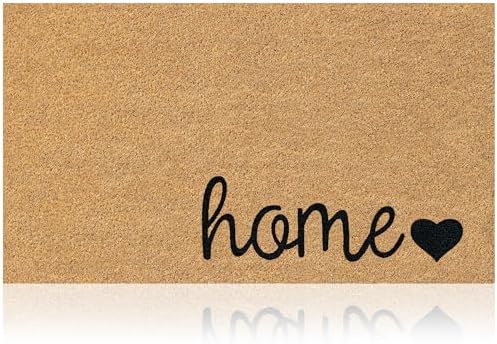 Coir Welcome Mat, Home Love, 17 x 29 in by AmaruDoorMats