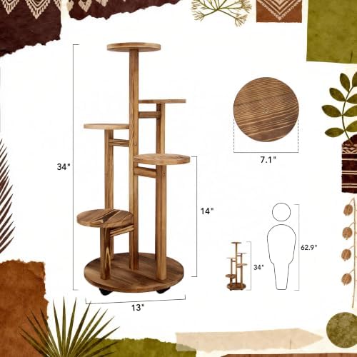 GEEBOBO 5 Tiered Tall Plant Stand - Image 3