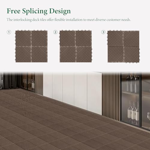 Interlocking Deck Tiles Outdoor Waterproof, Composite Patio Flooring - Image 5
