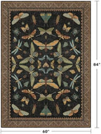 Washable 5x7 Black Rug for Living Room - Image 2