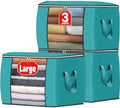 Fab totes 90L Clothes Storage, Foldable Thick Fabric Blanket Storage Bags by Fabtotes