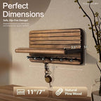 Rebee Vision Pine Wood Key Holder Wall Mount - Image 2