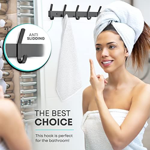 Coat Rack Wall Mount – 30 Inch Stainless Steel Hook Rail - Image 5
