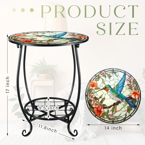 Cinnvoice Outdoor Side Table Small End Patio Porch Table - Image 3