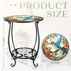 Cinnvoice Outdoor Side Table Small End Patio Porch Table - Image 3