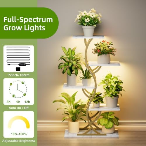 Plant Stand Indoor with Grow Lights - Image 3