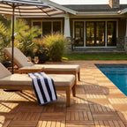 PrimeZone 81 PCS Solid Acacia Wood Interlocking Patio Deck Tiles Outdoor - Image 3
