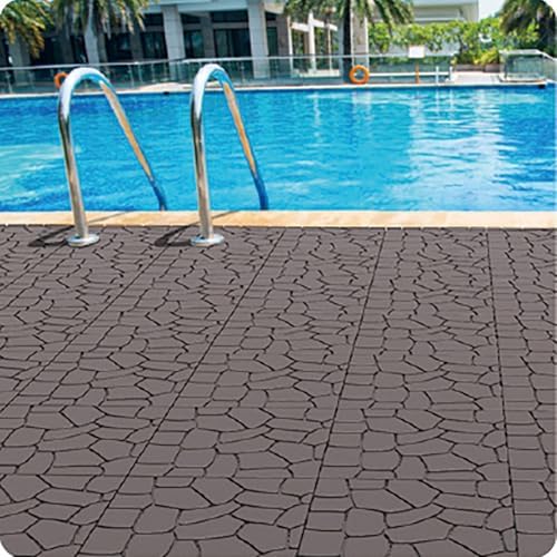 44Pcs Plastic Drainage Interlocking Floor Tiles 12" x 12", Modular Interlocking - Image 4