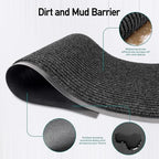 Commercial Grade Entry Mat, 3 x 10 Feet, MXM-RIB0310BK - Image 3