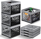 CleverMade Collapsible Milk Crate - 25L - Stone by CleverMade