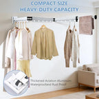 Clothes Drying Rack Wall Mounted, 3-Fold Space-Saving Drying Rack Clothing - Image 4
