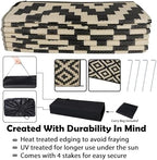 SAND MINE Reversible Mats, Plastic Straw Rug, Modern Area Rug, Large Floor Mat - Image 4