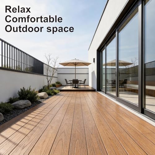 Circle Hole Composite Decking Boards 8ft 9 Pcs - Image 3